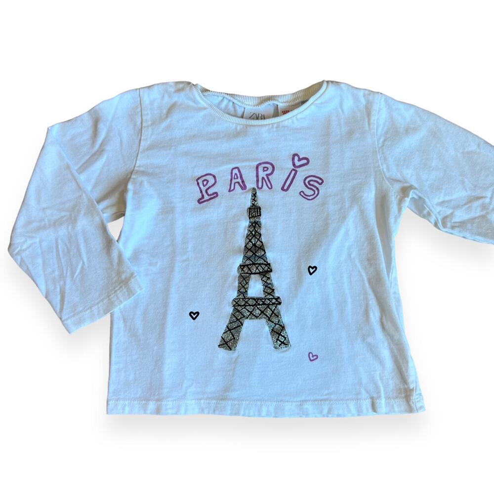 Zara Paris Eiffel Tower Tee 3-4 - Picture 1 of 8